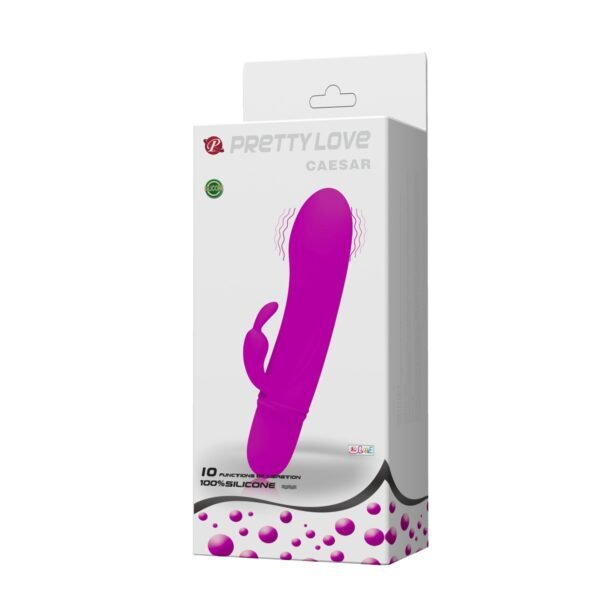 Bala vibradora Caesar en silicona médica, 10 funciones de vibración, diseño rabbit para estimulación de punto G y clítoris – Athenea Studios Sex Shop – ideal para zona íntima y pareja, disponible en Bogotá, Medellín, Cali y toda Colombia