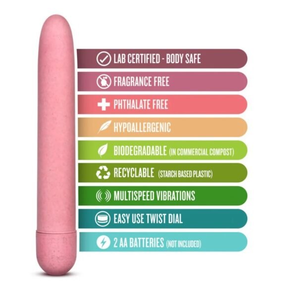 bala-vibradora-gaia-biodegradable-silicona-medica-rosa-athenea-studios-juguetes-sexuales.jpg (3) Bala vibradora Gaia en bioplástico Biofeel y silicona médica, diseño alargado de 18 cm, color rosa, impermeable y sostenible – Athenea Studios – ideal para estimulación profunda y uso en pareja, disponible en Bogotá, Medellín, Cali y toda Colombia