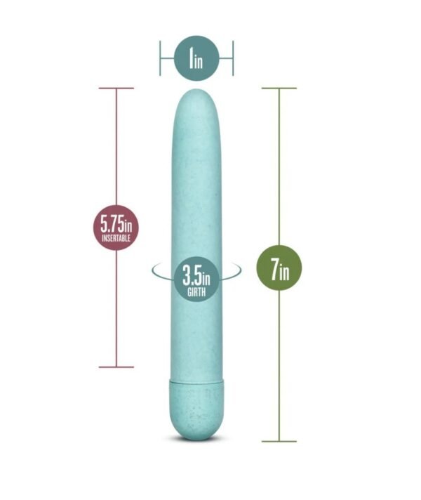 Bala vibradora Gaia en bioplástico Biofeel y silicona médica, diseño alargado de 18 cm, impermeable y sostenible – Athenea Studios – ideal para estimulación profunda y uso en pareja, disponible en Bogotá, Medellín, Cali y toda Colombia