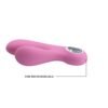 Dildo Canrol Pink en silicona ABS, 12 funciones de vibración, 3 rotaciones, diseño curvo para estimulación dual de punto G y clítoris+ – Athenea Studios Sex Shop – recargable USB, color rosa, disponible en Bogotá, Medellín, Cali y toda Colombia