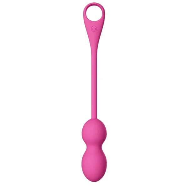 Huevo vibrador Elvira App color rosa en silicona líquida, 12 funciones y control a distancia – Athenea Studios Sex Shop – para entrenamiento Kegel y juego en pareja, disponible en Bogotá, Medellín y toda Colombia.