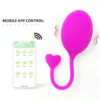 Huevo vibrador Uva con control por App en silicona líquida color morado, 9 modos de vibración – Athenea Studios Sex Shop – juguete discreto para uso a distancia, disponible en Bogotá, Medellín y toda Colombia.