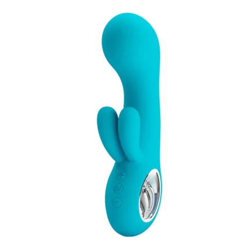 Vibrador estimulador Chris magenta de silicona con 12 funciones de vibración para punto G y clítoris, recargable USB, 15.4 cm – Athenea Studios Sex Shop – disponible en Bogotá, Medellín, Cali y toda Colombia.