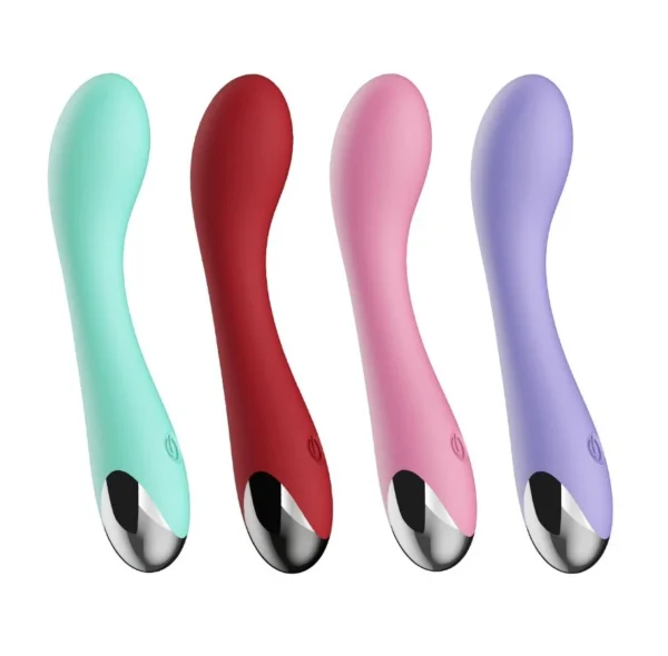 Vibrador curvo para punto G Yamol en silicona médica, con 10 modos de vibración silenciosa – Athenea Studios Sex Shop – juguete recargable USB disponible en varios colores para envío a Bogotá, Medellín y toda Colombia