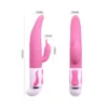 Vibrador Rabbit Antoine en silicona rosa con lengua giratoria, 12 funciones de vibración y 4 de rotación – Athenea Studios Sex Shop – para estimulación dual de punto G y clítoris, disponible en Bogotá, Medellín y toda Colombia.