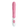 Vibrador Rabbit Peter color magenta con 30 funciones de vibración y doble motor – Athenea Studios Sex Shop – juguete de silicona para estimulación dual de punto G y clítoris, disponible en Bogotá y toda Colombia