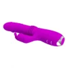 vibrador-rabbit-dorothy-empuje-automatico-thrusting-athenea-studios-juguetes-sexuales (7) Vibrador Rabbit Dorothy de Pretty Love en silicona magenta, con 3 modos de empuje automático (thrusting) y 12 de vibración – Athenea Studios Sex Shop – juguete premium para estimulación dual, disponible en Bogotá y toda Colombia.
