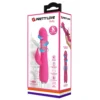 Vibrador Rabbit Molly color rosa con eje giratorio de 8 capas de perlas, 12 modos de vibración y 3 de rotación – Athenea Studios Sex Shop – para estimulación dual de punto G y clítoris, disponible en Bogotá, Medellín y toda Colombia.