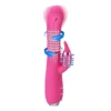 Vibrador Rabbit Molly color rosa con eje giratorio de 8 capas de perlas, 12 modos de vibración y 3 de rotación – Athenea Studios Sex Shop – para estimulación dual de punto G y clítoris, disponible en Bogotá, Medellín y toda Colombia.
