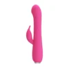 Vibrador Rabbit Molly color rosa con eje giratorio de 8 capas de perlas, 12 modos de vibración y 3 de rotación – Athenea Studios Sex Shop – para estimulación dual de punto G y clítoris, disponible en Bogotá, Medellín y toda Colombia.