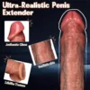 Funda extensora de pene hiper realista en TPE con sujeción testicular – Athenea Studios Sex Shop – juguete para engrosamiento y retardo con textura piel, disponible en Cali, Bogotá y toda Colombia