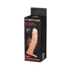 Funda extensora de pene XL de 18 cm con textura piel real y anillo testicular – Athenea Studios Sex Shop – juguete realista para aumento máximo de tamaño, disponible en Cali, Medellin, Bogotá y toda Colombia.