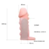 Funda para pene Brave Man tono piel con textura de balines y anillo testicular – Athenea Studios Sex Shop – extensor de pene realista manual para mayor grosor, disponible en Bogotá y toda Colombia