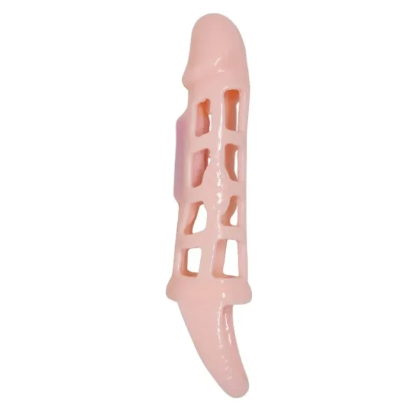 funda-pene-vibradora-harrison-piel-anillo-testicular-athenea-studios-juguetes-sexuales_resultado Funda para pene vibradora Harrison color piel con textura realista y anillo testicular – Athenea Studios Sex Shop – extensor con vibración y soporte para erección, disponible en Bogotá y toda Colombia