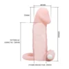 Funda para pene vibradora Brave Man color piel con venas realistas y anillo testicular – Athenea Studios Sex Shop – extensor con vibración para engrosamiento, disponible en Bogotá y toda Colombiav