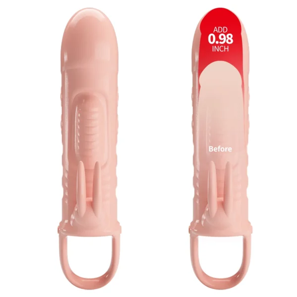 funda-pene-vibradora-sloane-realista-extension-anillo-athenea-studios-juguetes-sexuales (2) Funda para pene vibradora Sloane color piel con extensión de 2.5 cm y anillo testicular – Athenea Studios Sex Shop – extensor realista con vibración para parejas, disponible en Bogotá y toda Colombia.