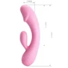 Vibrador Rabbit Ron de silicona suave tacto algodón, color rosa, con 12 funciones y memoria inteligente – Athenea Studios Sex Shop – juguete recargable para estimulación de punto G y clítoris, disponible en Bogotá y toda Colombia